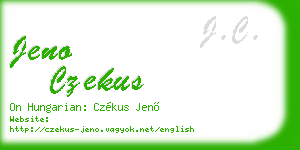 jeno czekus business card