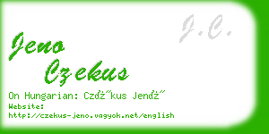 jeno czekus business card